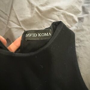 David Koma Black Sleeveless dress
